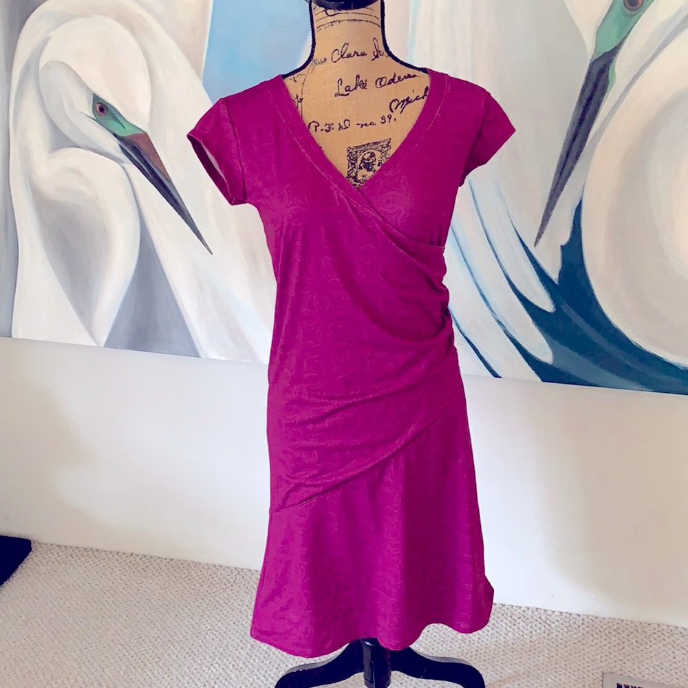 Alpine design fuschia wrap dress S